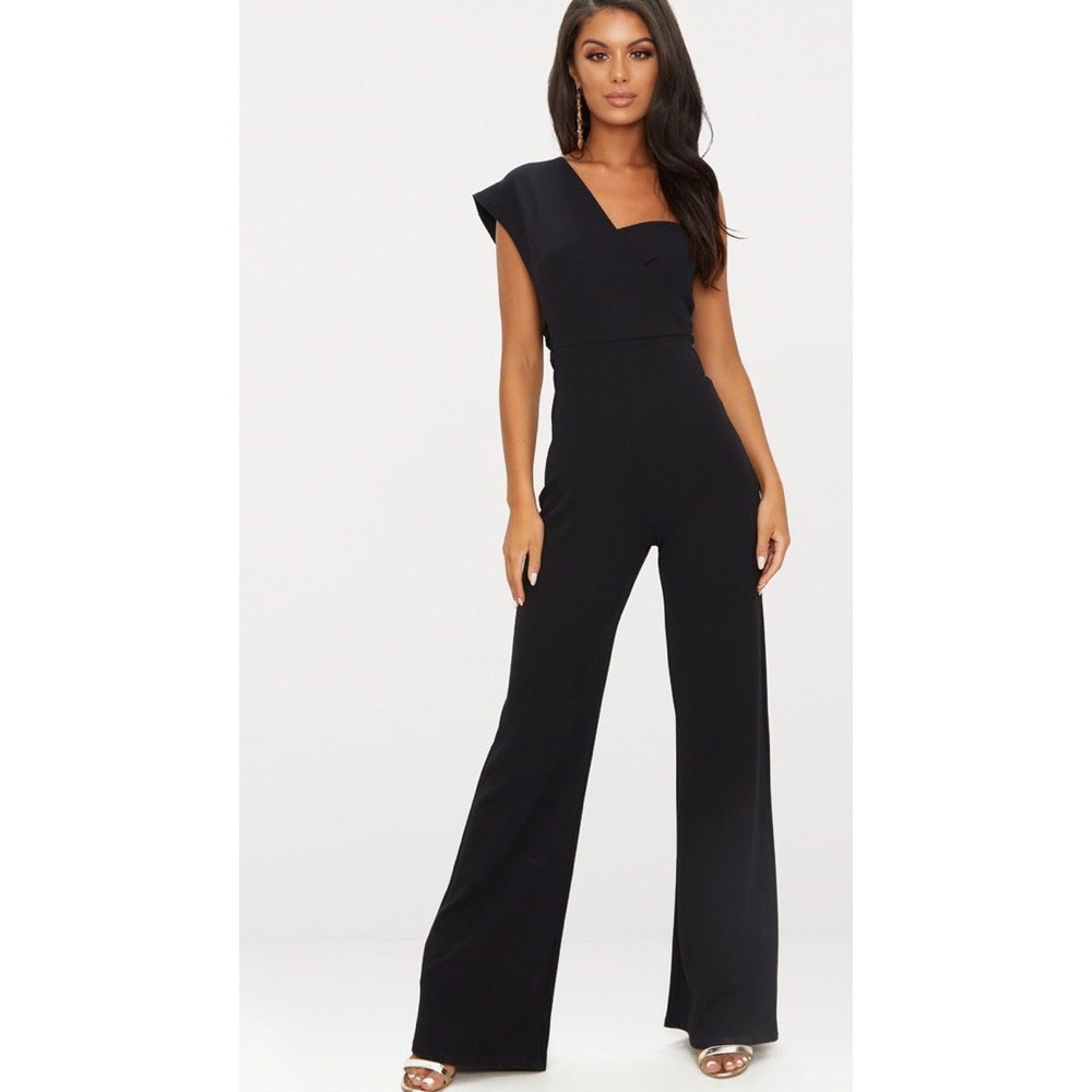 Black One Shoulder Jumpsuit